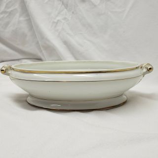 Vintage Haviland & Co Double Gildino Limoges France China Oval Covered Dish Bowl 8