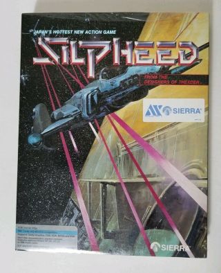 Silpheed Sierra Shooter Vintage Big Box Ms - Dos Ibm Tandy 3.  5 5.  25 " Disk Complete