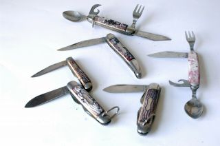 Vintage Usa Colonial Prov.  Folding Combination And Multi Tool Knives