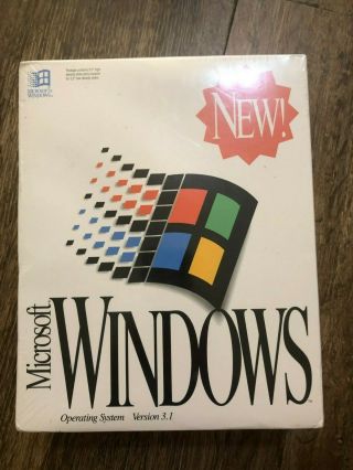 Microsoft Windows Operating System Version 3.  1 Vintage Software In Plastic
