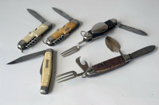 Vintage Jowika Republic Of Ireland Folding Combination And Multi Tool Knives