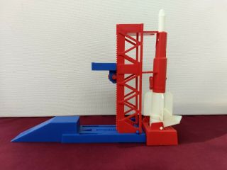 Vintage Toy Plastic Rocket,  Launch Pad,  Launcher And Gantry Made In West Germany