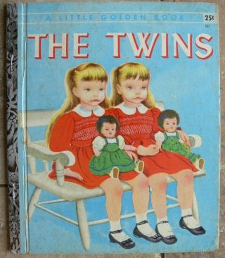 Vintage Little Golden Book The Twins " A " 1st Ed Eloise Wilkin