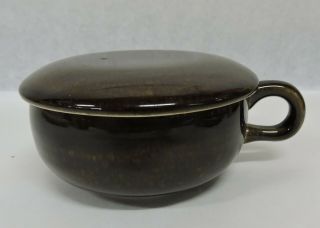 Vtg Russel Wright American Modern Black Chutney/brown Coffee Cup & Cover/lid - 2