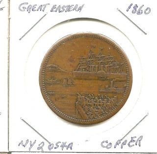 Vintage Trade Token - 1860 - The Great Eastern - (ship)