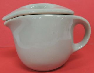 Vtg Russel Wright Sterling China Suede Grey Individual Teapot W/lid