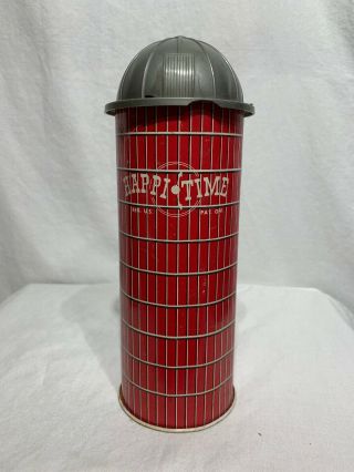 Vintage Toy Marx Happi Time Tin Red Barn Silo 1958