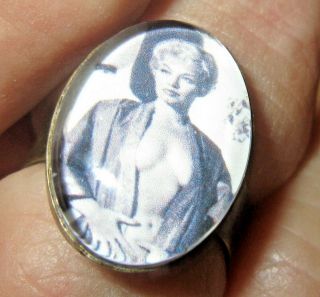 Vintage Nude Lili St.  Cyr Burlesque Stripper Adjustable Ring