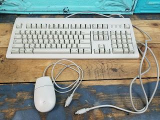 Vintage Apple Design Keyboard M2980 And Apple Desktop Bus Mouse Ii M2706