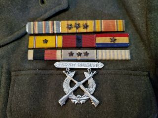 Vintage short style WWII USMC US MARINE CORPS WOOL IKE VANDERGRIFT Dress Jacket. 3