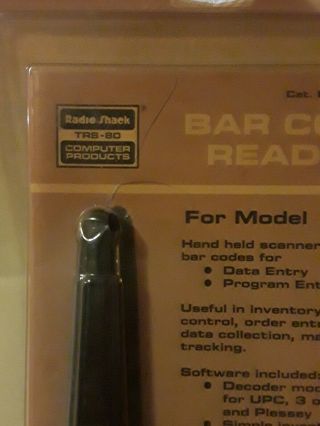 Vintage TRS - 80 model 100 bar code reader with all. 2