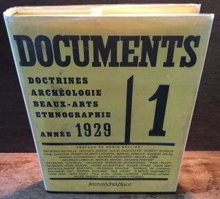 Documents Volume 1 1929 Anthology Hardcover Jmp Paris 1991