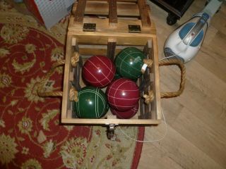 Vintage Jeu De Boules Bocce 8 Ball Set