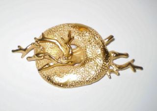 Vintage Ben - Amun Goldtone Large Pin Brooch Signed