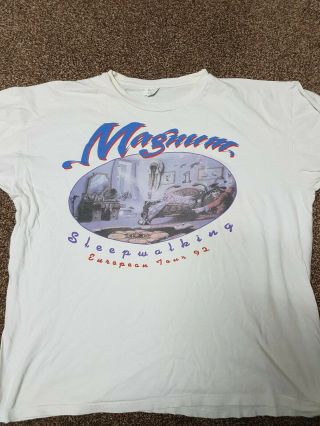 Official Vintage Magnum Band Tour Shirt Sleepwalking From 1992 Tour.  Xl