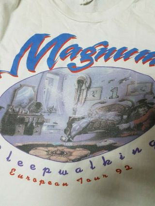 Official Vintage Magnum band Tour Shirt Sleepwalking From 1992 Tour.  XL 2