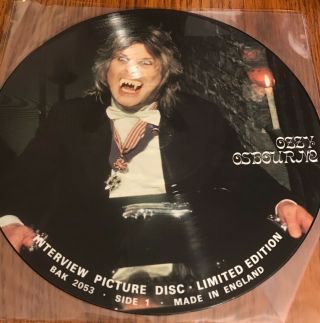 Ozzy Osbourne/ Picture Disc/ 12’ Vinyl/ Vintage/ Heavy Metal/ Awesome Look