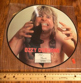 Ozzy Osbourne/ Picture Disc/ 12’ Vinyl/ Vintage/ 1980’s/ Heavy Metal/