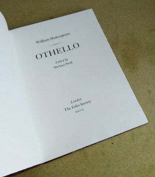 Folio Society Shakespeare Letterpress Othello Ltd Edition 2007 3