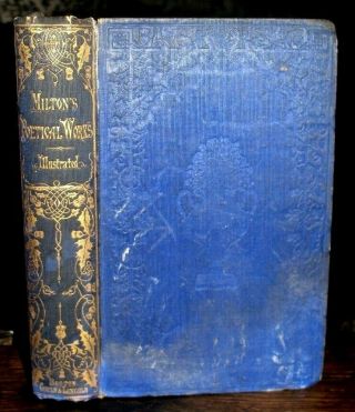 C1860 John Milton Paradise Lost Victorian Fine Binding Decorative Book Poetry