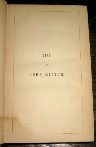 c1860 JOHN MILTON Paradise Lost VICTORIAN Fine Binding DECORATIVE BOOK Poetry 8