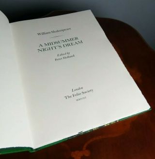 Folio Society Shakespeare Letterpress A Midsummer Night ' s Dream Ltd Edition 2008 3
