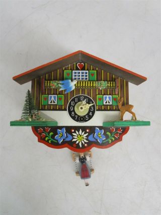 Vintage Reuge W.  Germany Fascination Swiss Musical Movement Wall Clock