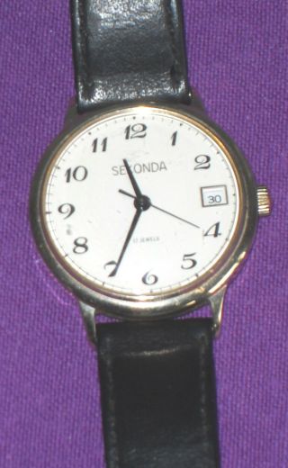 Vintage 1970s Mens Sekonda Ussr 17 Jewels Gold Plate Mechanical Hand Wind Watch