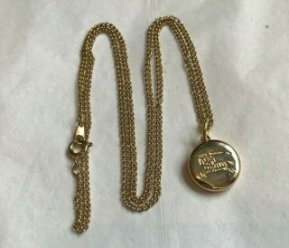 Up - cycled Vintage Burberry Button Necklace engravd Gold Curb Chain 2
