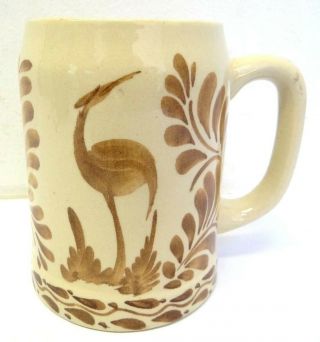Vintage Anfora Hecho En Mexico Pintado A Mano Pottery Mug Decorative Cup