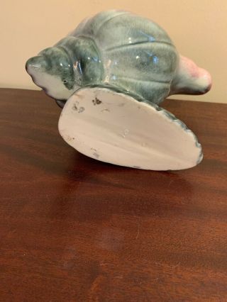 Vintage Art Pottery Ceramic Conch Shell Planter 4