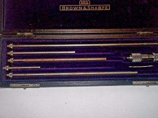 Vintage Brown & Sharpe 260 Inside Solid Rod Micrometer Case 2 