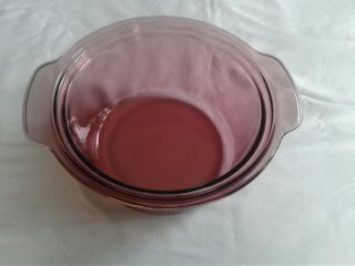 Vintage Visions Corning Ware Cranberry 3.  5 QT Stockpot with Lid 2