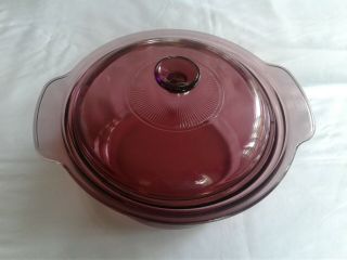 Vintage Visions Corning Ware Cranberry 3.  5 QT Stockpot with Lid 3