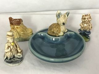 Vintage Wade Whimsies Figurines Pin Dish England Ireland Nursery Rhymes Deer