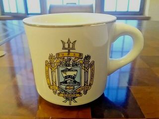 Vintage Us Naval Academy Mug Cup Naval Crest T & J Pottery Baltimore Md 3 1/4 " T
