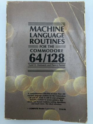 Machine Language Routines For The Commodore 64/128 (softcover,  1987)