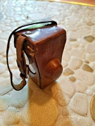 Vintage Steky Iii Subminiature Spy Camera 16mm In Little Leather Case