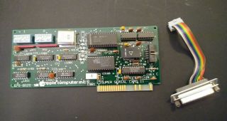 Apple Ii Serial Card With Cable And 2e Bracket.  - 100 Pos Fb