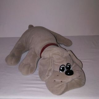 Pound Puppies Vintage Tonka Stuffed Plush Gray Puppy Dog W/ Collar 17 "