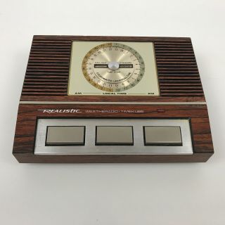 Vintage Realistic Weatheradio Timekube Receiver Model 12 - 148 7.  G1