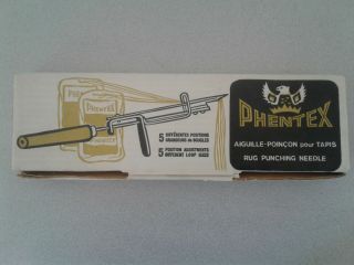Vintage Phentex Adjustable 5 Setting Punch Needle Tool To Make Rugs & Mural