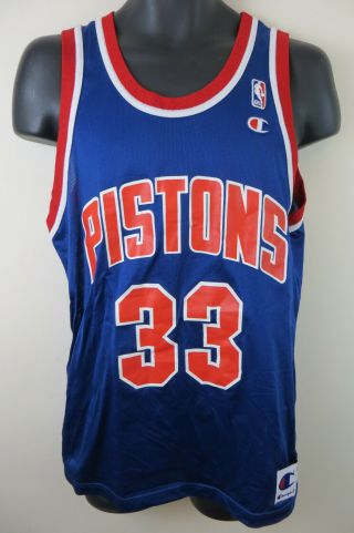Vintage Grant Hill Champion Detroit Pistons Nba Jersey Mens Size 40 Medium M
