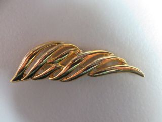 Vintage Givenchy Gold Tone Brooch 3 1/4 "