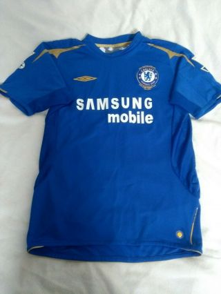 Vintage Umbro Chelsea Home Football Shirt 2004 - 2005 16 Robben Size M