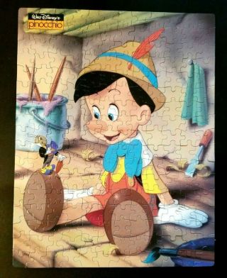 Vintage Pinocchio Disney Puzzle Jiminy Cricket 200 piece 12 
