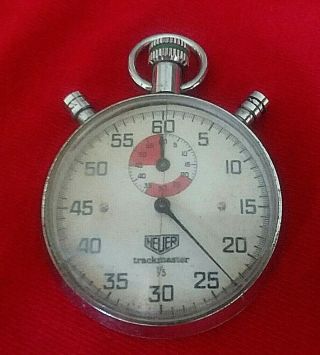 Vintage Heuer Trackmaster Two Dial Stopwatch
