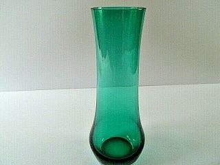 Vintage Riihimaki Green Art Glass Vase Designed By Tamara Aladdin - - 25cm Tall
