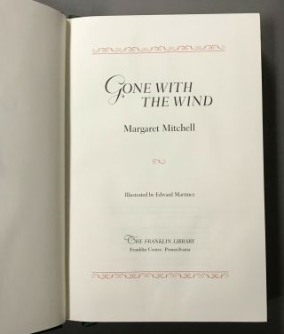 Patron’s Edition Margaret Mitchell Gone With the Wind Franklin Library 1986 2