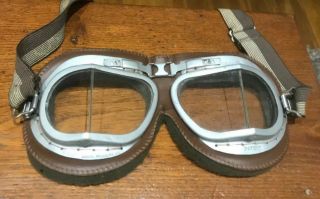 Vintage1950s “stad” Motorcycle/aviator/ Steampunk Goggles Bs4110